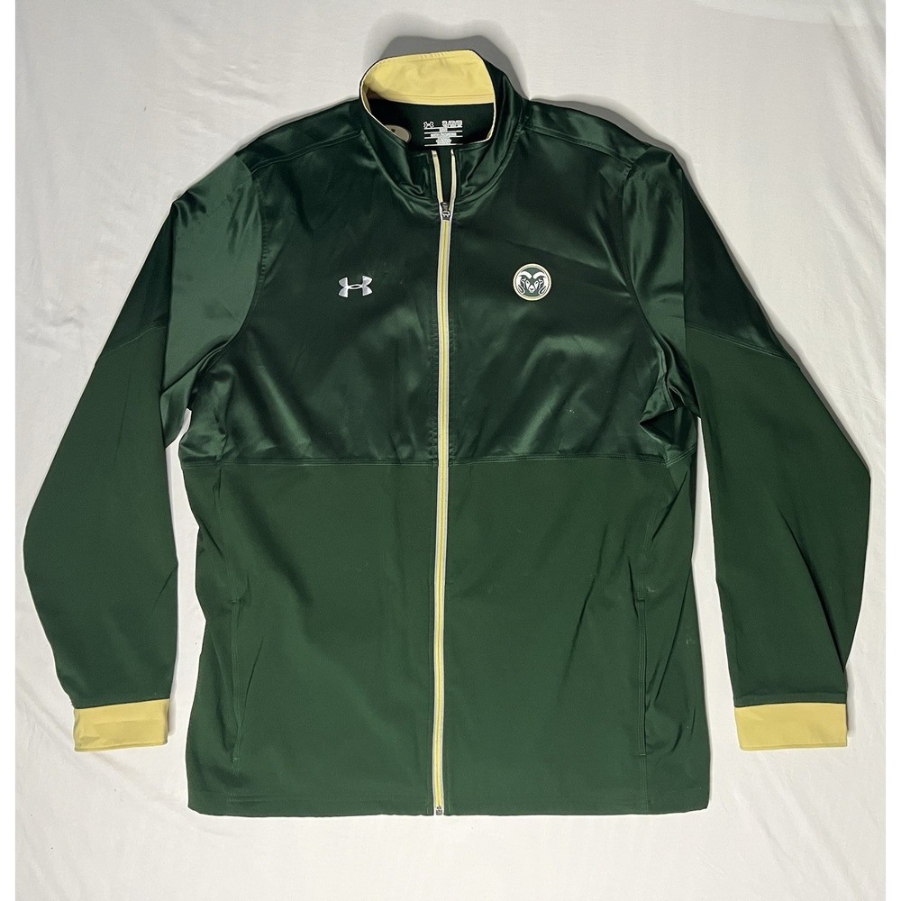 Under Armour Colorado State Rams Full Zip Jacket Men's Size 2XL Green Loose